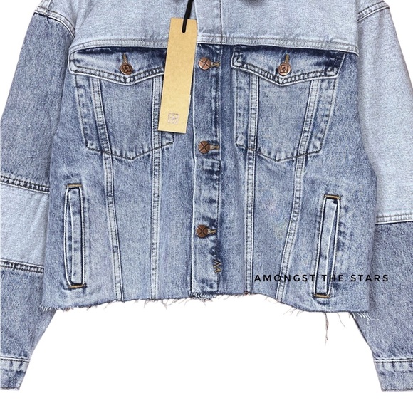 Ksubi Destiny Patchwork Lifetime Blue Cropped Denim Jacket - Picture 12 of 16